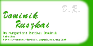 dominik ruszkai business card